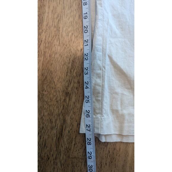 ZARA Women M Linen Viscose Blend Cream Beach Costal - Picture 3 of 8